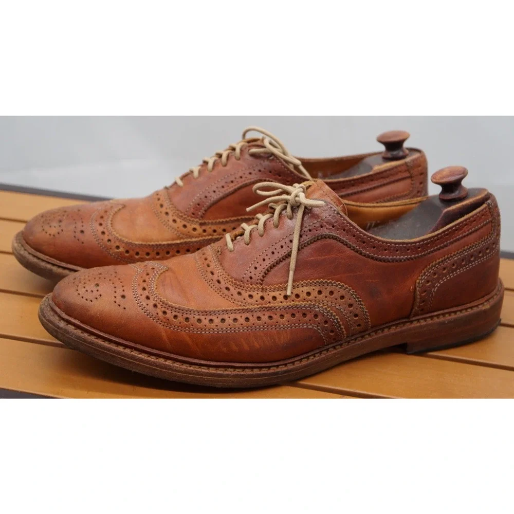 Allen Edmond McTavish Oxfords Cognac Brown Leather US Size 11 B Made in USA